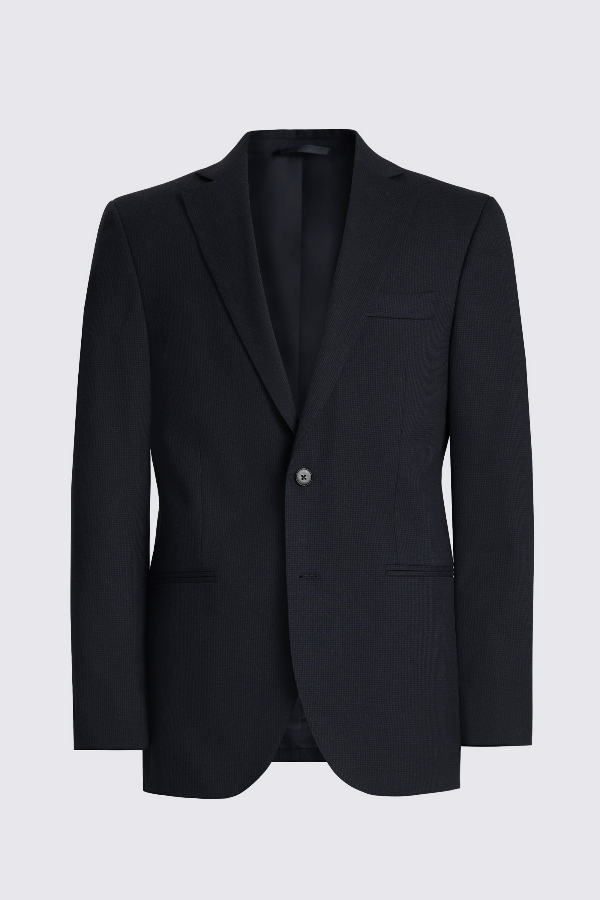 Tailored Fit Navy Puppytooth Suit Jacket
